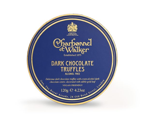 Dark Chocolate Truffles with Edible Gold Leaf