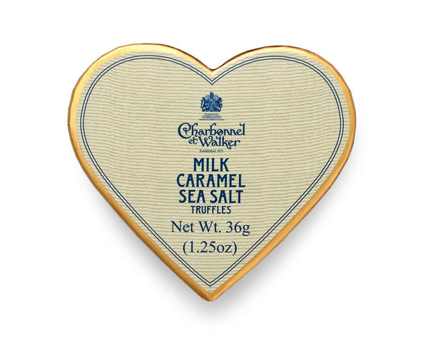 Milk Sea Salt Caramel Chocolate Truffles - Cream Mini Heart